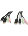 USB DISPLAYPORT KVM CABLE StarTech.com 1,8m 4-in-1 USB DisplayPort KVM-Switch Kabel mit Audio und Mikrofon - nr 15