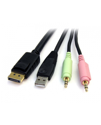 USB DISPLAYPORT KVM CABLE StarTech.com 1,8m 4-in-1 USB DisplayPort KVM-Switch Kabel mit Audio und Mikrofon