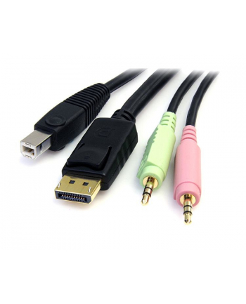USB DISPLAYPORT KVM CABLE StarTech.com 1,8m 4-in-1 USB DisplayPort KVM-Switch Kabel mit Audio und Mikrofon