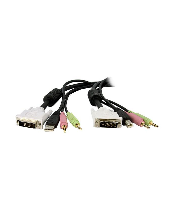 4X1 USB DVI KVM SWITCH StarTech.com 4,5 m 4-in-1 USB Dual Link DVI-D KVM-Switchkabel mit Audio und Mikrofon główny