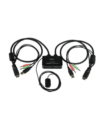 2 PORT HDMI CABLE KVM SWITCH StarTech.com 2 Port USB HDMI KVM Switch mit Audio und Fernschalter - Desktop Umschalter USB Powered - 1920x1200