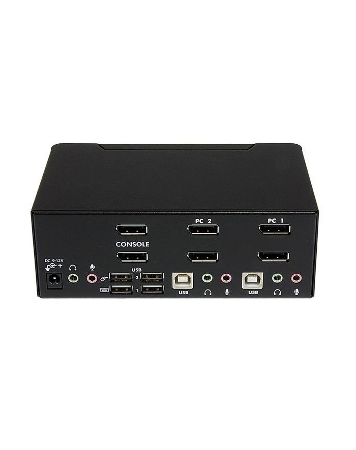 DISPLAYPORT USB KVM SWITCH StarTech.com 2 Port Dual DisplayPort USB KVM Switch mit Audio - DisplayPort Desktop KVM Umschalter mit USB Hub - 4xUSB Buchse 2xDP Buchse główny