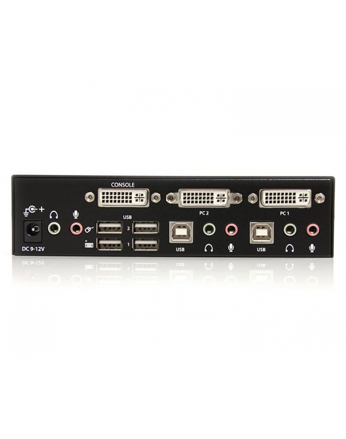 2 PORT DVI USB KVM SWITCH StarTech.com 2 Port DVI USB KVM Switch mit Audio und USB 2.0 Hub - 2-fach Dual DVI-I USB Umschalter główny