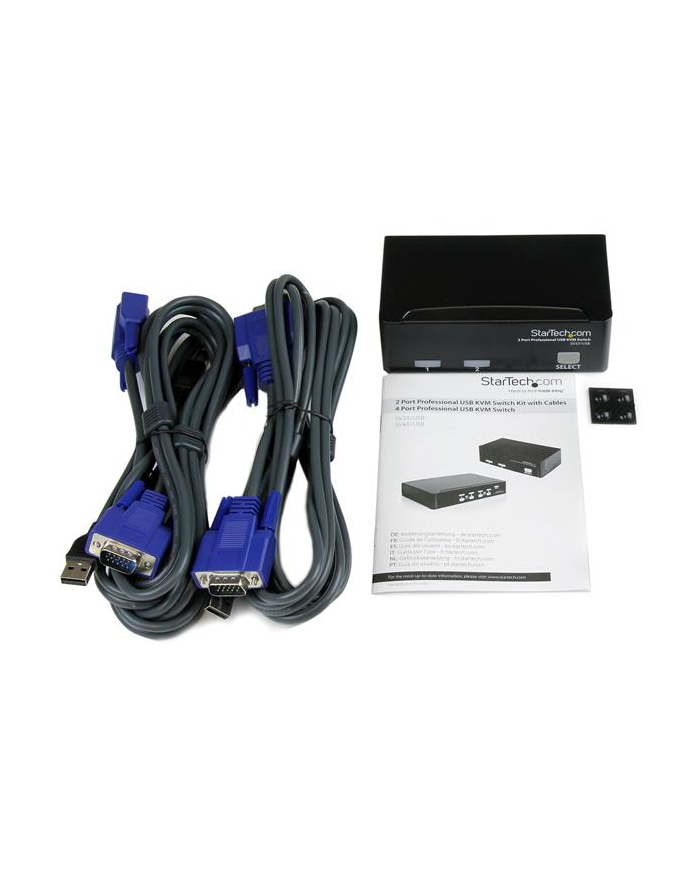 2 PORT USB KVM SWITCH StarTech.com 2 Port VGA USB KVM Switch - VGA KVM Umschalter inkl. Kabel główny