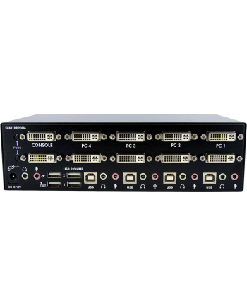 4 PORT DUAL DVI USB KVM SWITCH StarTech.com 4 Port Dual DVI USB KVM Switch/ Umschalter mit Audio und USB 2.0 Hub