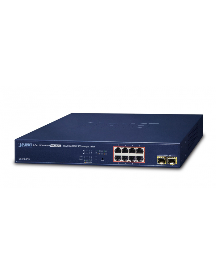 PLANET GS-4210-8P2S Switch 8p GEth PoE + 2x SFP główny