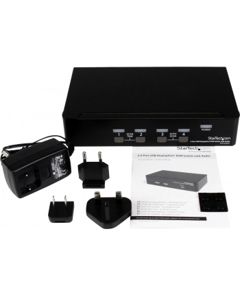 4 PORT DISPLAYPORT KVM SWITCH StarTech.com 4 Port DisplayPort USB KVM Switch mit Audio - DisplayPort Desktop KVM Umschalter mit USB Hub - 4xUSB Buchse 4xDP Buchse