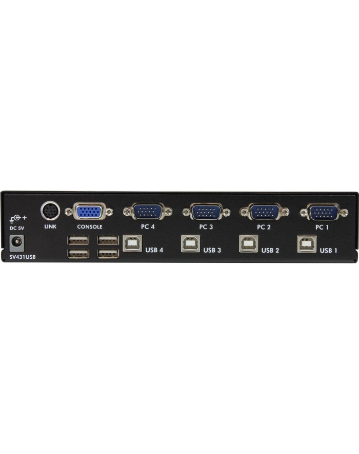 4 PORT VGA USB KVM SWITCH StarTech.com 4 Port VGA USB KVM Switch mit Hub - 4-fach Professioneller VGA KVM Umschalter główny