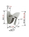 Vogel`s VLB 500 UNIV SPEAKER WALLMOUNT SILVER 2X 63MM DIST. -5KG TILT - nr 4