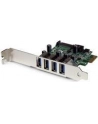 4 PORT PCIE USB 3.0 CARD StarTech.com 4 Port PCI Express USB 3.0 SuperSpeed Schnittstellenkarte mit UASP - SATA Strom - PCIe 4x USB 3.0 mit SATA-Anschluss - nr 31