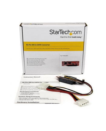 StarTech.com IDE TO SATA HDD/ODD ADAPTER IN