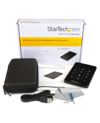 StarTech.com ENCRYPTED EXTERNAL HDD USB 3.0 SATA III PORTABLE HDD ENCLOSURE