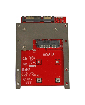 MSATA SSD TO 2.5 SATA ADAPTER StarTech.com mSATA SSD auf 2,5 Zoll SATA Adapter / Konverter - mSATA auf 22-Pin SATA 6,4cm HDD Adapter