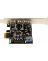 4 PORT PCIE USB 3.0 CARD StarTech.com 4 Port PCI Express USB 3.0 Karte - 4-fach PCIe USB 3.0 Schnittstellenkarte - 3 Externe und 1 Interner Anschluss - nr 27