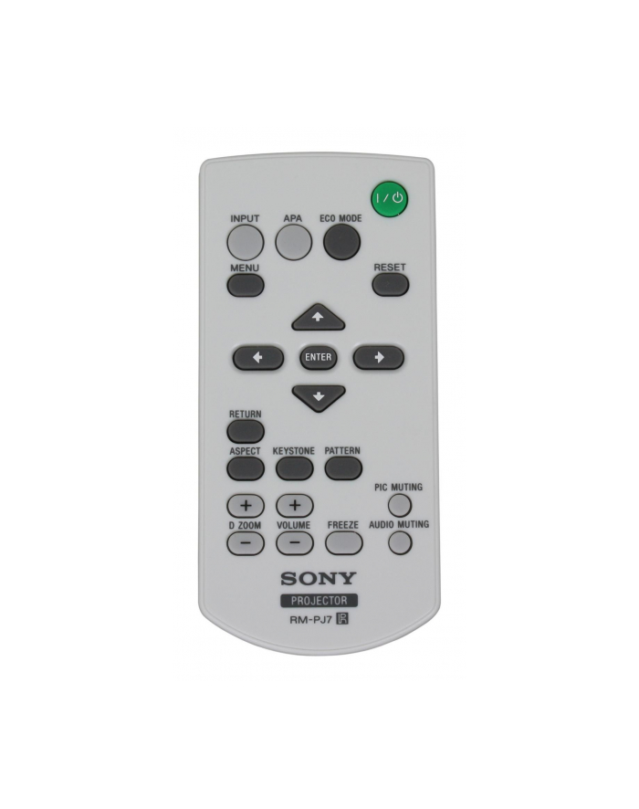 REMOTE CONTROL /VPL-EX175 Sony RM-PJ7, IR Wireless, Press buttons, White, Projector, Sony, VPLEX100 główny