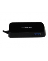 BLACK 4 PORT MINI USB 3.0 HUB StarTech.com 4 Port USB 3.0 SuperSpeed Hub - Schwarz - Portabler externer Mini USB Hub mit eingebautem Kabel - nr 21