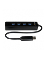 4 PORT PORTABLE USB 3.0 HUB StarTech.com 4 Port USB 3.0 SuperSpeed Hub - Schwarz - Portabler externer USB Hub mit eingebautem Kabel - nr 1