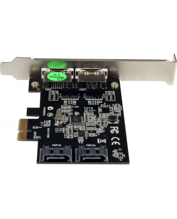 2X PCIE SATA III ESATA CARD StarTech.com 2 Port SATA III PCI Express Schnittstellenkarte - 2 Port Serial-ATA 6GB/s PCIe Karte