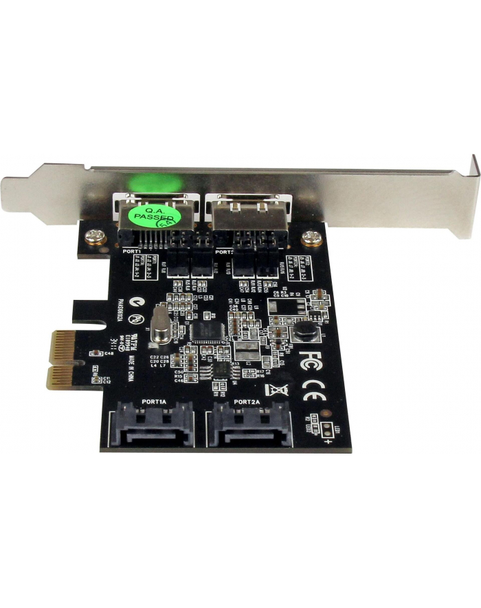 2X PCIE SATA III ESATA CARD StarTech.com 2 Port SATA III PCI Express Schnittstellenkarte - 2 Port Serial-ATA 6GB/s PCIe Karte główny