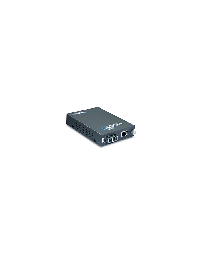 1000BASE-T TO 1000BASE-LX SC-type single-mode fiber port connects over distances of up to 20km. 1000Base-T Gigabit copper port supports Full-Duplex mode. Supports port level SNMP. Functions as a stand alone converter or with the TFC-1600 chassis główny