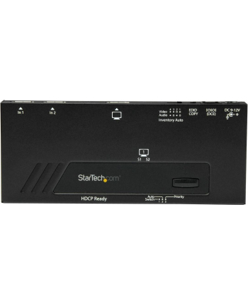 2 PORT 4K HDMI VIDEO SWITCH StarTech.com 2-Port HDMI Automatic Video Switch - 4K 2x1 HDMI Switch with Fast Switching, Auto-sensing and Serial Control
