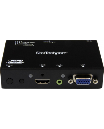 HDMI + VGA CONVERTER SWITCH StarTech.com 2 Port VGA + HMDI auf HDMI Konverter Switch / Verteiler mit Vorrangsschaltung - Multiformat HDMI/VGA Auto Umschalter 1080p