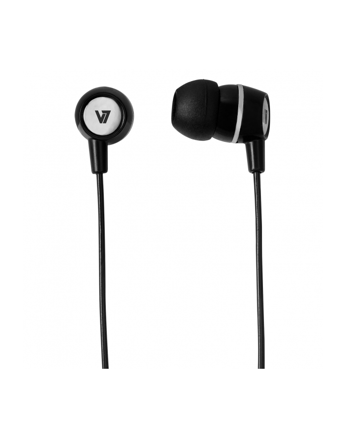 V7 AUDIO EARBUDS INLINE MIC BLK 3.5MM PLUG FOR MOBILE DEVICES    IN główny