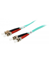 Equip ST/ST FIBER OPT.PATCH C.-OM3.3 Multi-mode, duplex, Connector: ceramic-ferrule, cladding: low smoke and zero halogen, Cable spec: I-VH 2 x 1G, Cable jacket color: orange - nr 11