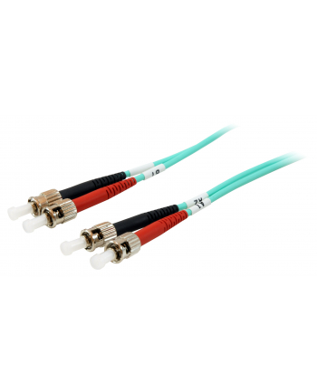 Equip ST/ST FIBER OPT.PATCH C.-OM3.3 Multi-mode, duplex, Connector: ceramic-ferrule, cladding: low smoke and zero halogen, Cable spec: I-VH 2 x 1G, Cable jacket color: orange
