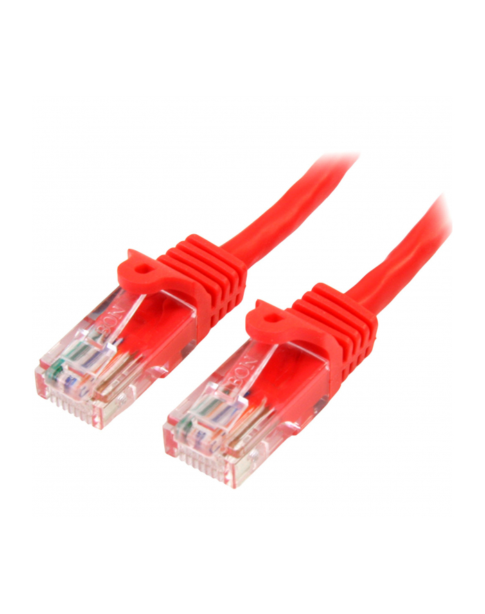 3M RED CAT 5E PATCH CABLE StarTech.com 3m Cat5e RJ45 UTP Netzwerkkabel Snagless - Cat 5e Patchkabel - Rot - Stecker / Stecker główny