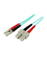 2M AQUA FIBER PATCH CABLE StarTech.com 2 m 10 GB Aqua Multimode 50/125 Duplex LSZH LWL-Patchkabel LC - SC - Glasfaser Netzwerkkabel - nr 15