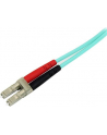 2M AQUA FIBER PATCH CABLE StarTech.com 2 m 10 GB Aqua Multimode 50/125 Duplex LSZH LWL-Patchkabel LC - SC - Glasfaser Netzwerkkabel - nr 8