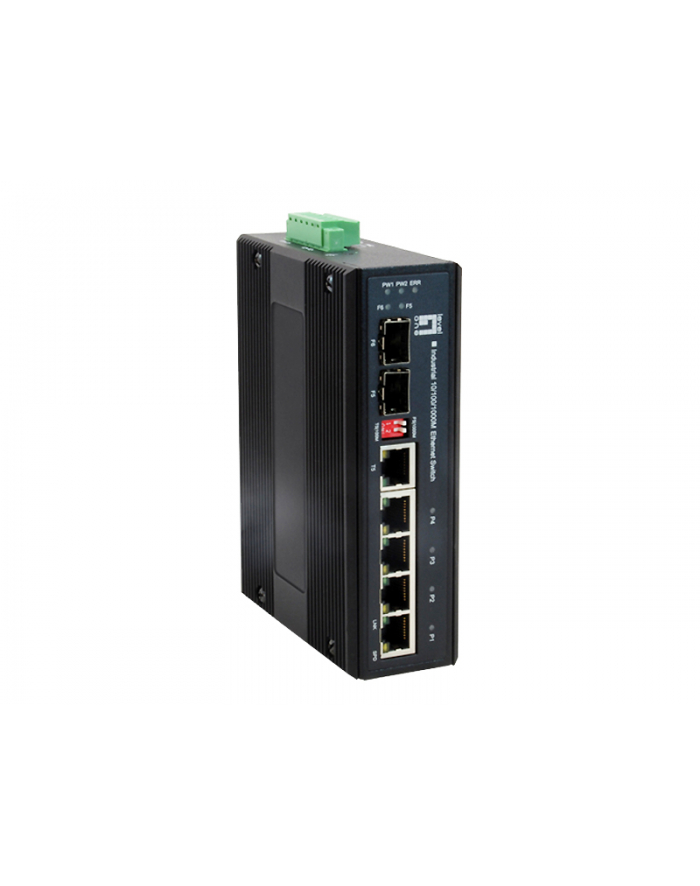 LevelOne Ind.Gigabit Ethernet Switch Industrial Gigabit Ethernet Switch - 4 TX + 1 SFP + 1 Combo -40 to 75C, 9 to 60VDC główny