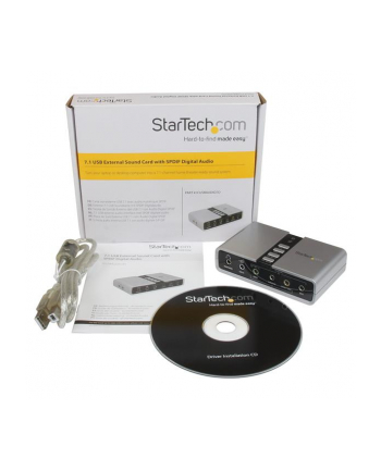 USB AUDIO ADAPTER SOUND CARD StarTech.com USB 2.0 Soundbox 7.1 Adapter - externe USB Soundkarte mit SPDIF Didital Audio - External Soundcard mit 8x 3,5mm Buchse