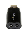 USB AUDIO ADAPTER StarTech.com USB Audio Adapter - USB auf Soundkarte in Schwarz - Soundcard mit USB (Stecker) und 2x 3,5mm Klinke - nr 10