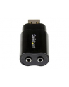 USB AUDIO ADAPTER StarTech.com USB Audio Adapter - USB auf Soundkarte in Schwarz - Soundcard mit USB (Stecker) und 2x 3,5mm Klinke - nr 13