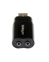 USB AUDIO ADAPTER StarTech.com USB Audio Adapter - USB auf Soundkarte in Schwarz - Soundcard mit USB (Stecker) und 2x 3,5mm Klinke - nr 19