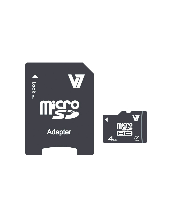 V7 MICROSD CARD 4GB SDHC CL4 INCL SD ADAPTER RETAIL główny
