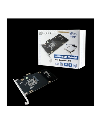 LogiLink Karta PCI Express, 1 x HDD/SDD + 1 x mSATA