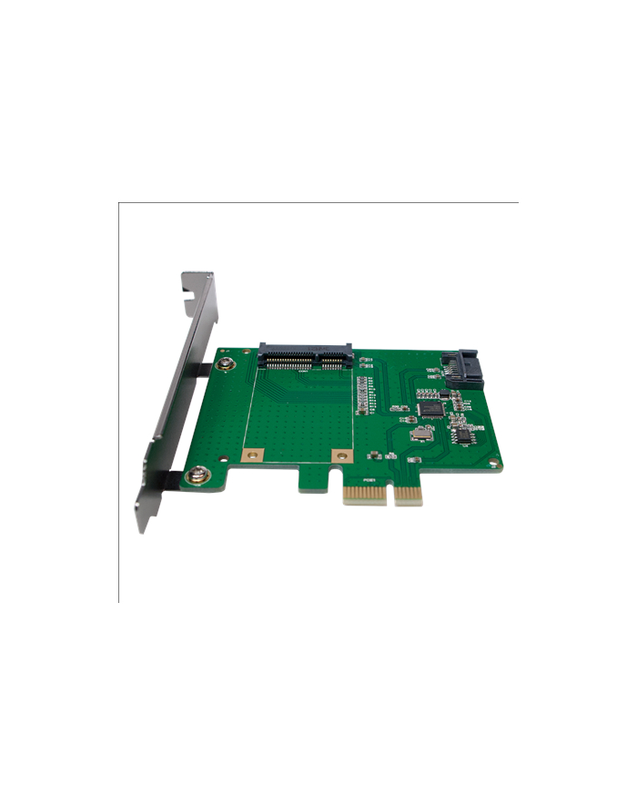 LogiLink Karta PCI Express, 1 x mSATA SDD + 1 x SATA HDD główny