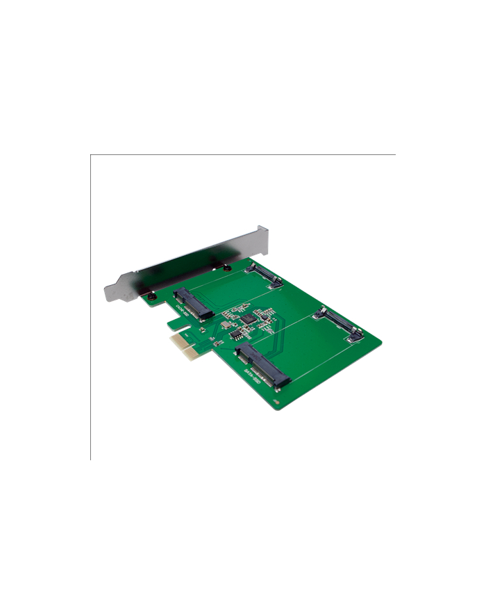 LogiLink Karta PCI Express, 2 x mSATA SDD główny