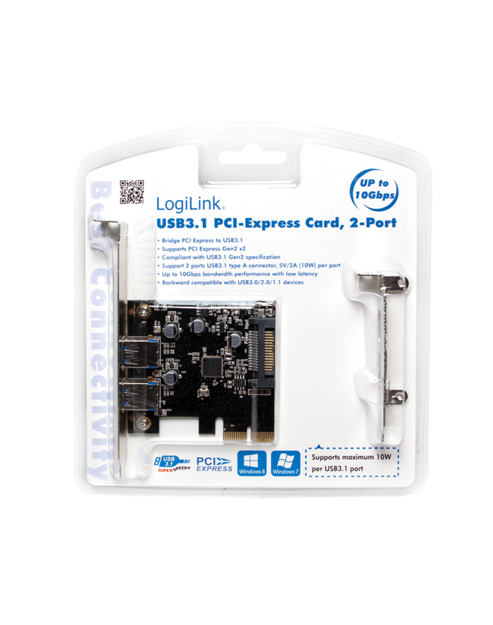 LogiLink Karta PCI Express, 2 x USB 3.1 typ-A żeński główny