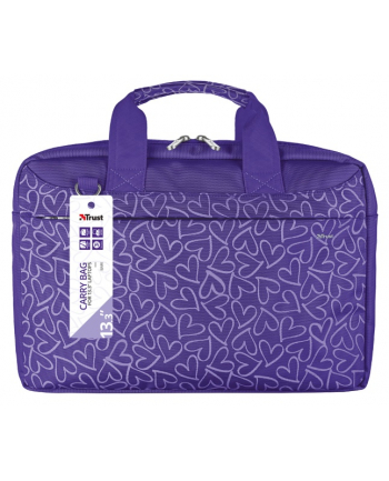 Trust Bari Carry Bag for 13.3 laptops - purple hearts