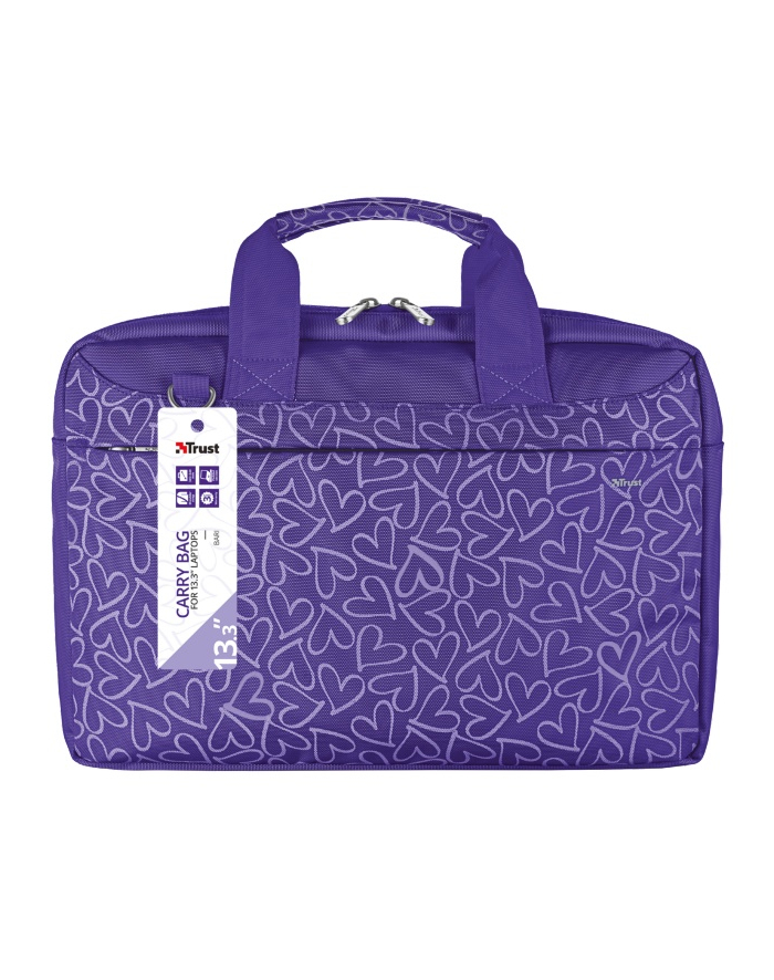 Trust Bari Carry Bag for 13.3 laptops - purple hearts główny