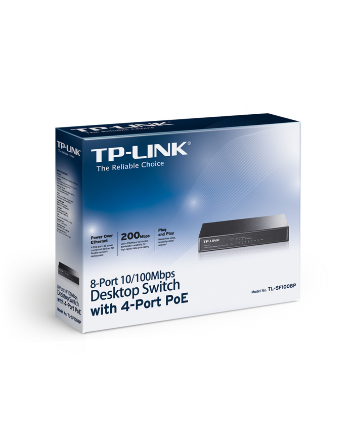 TP-LINK TL-SF1008P V4.0 - Switch - PoE główny