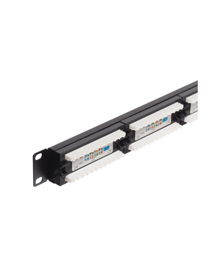 Netrack patchpanel wyposażony 19'' 24-porty kat. 5e UTP, 110 IDC główny