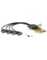 Delock Karta PCI Express > 4 x COM 9PIN na kablu 5V/12V - nr 11