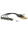 Delock Karta PCI Express > 4 x COM 9PIN na kablu 5V/12V - nr 8
