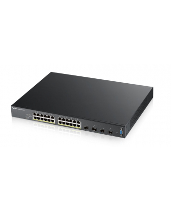 Zyxel XGS2210-28HP 24-port GbE L2+ PoE 802.3at 375W Switch, 4x 10GbE SFP+ ports