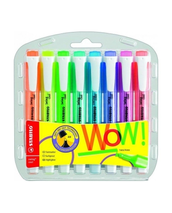 Zakreślacz STABILO swing cool fluorescencyjny, zestaw 8 szt. w etui